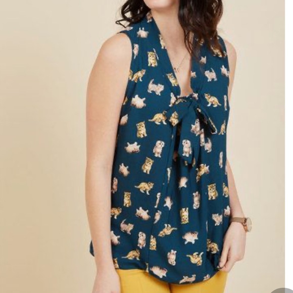 Modcloth Tops - Miami Moment top in Tabbies